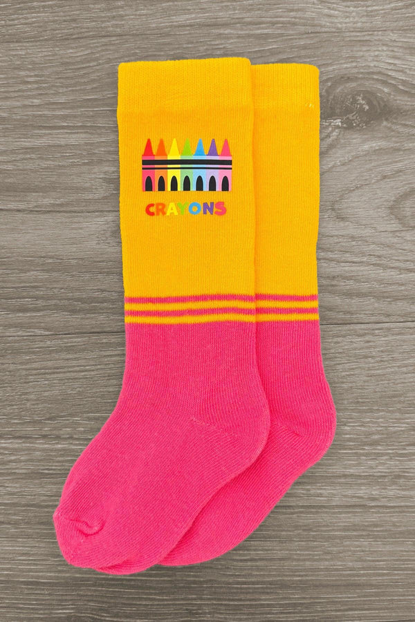 "Crayons" Costume Knee High Socks
