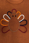 Brown Turkey Knit Sweater | Sparkle in Pink