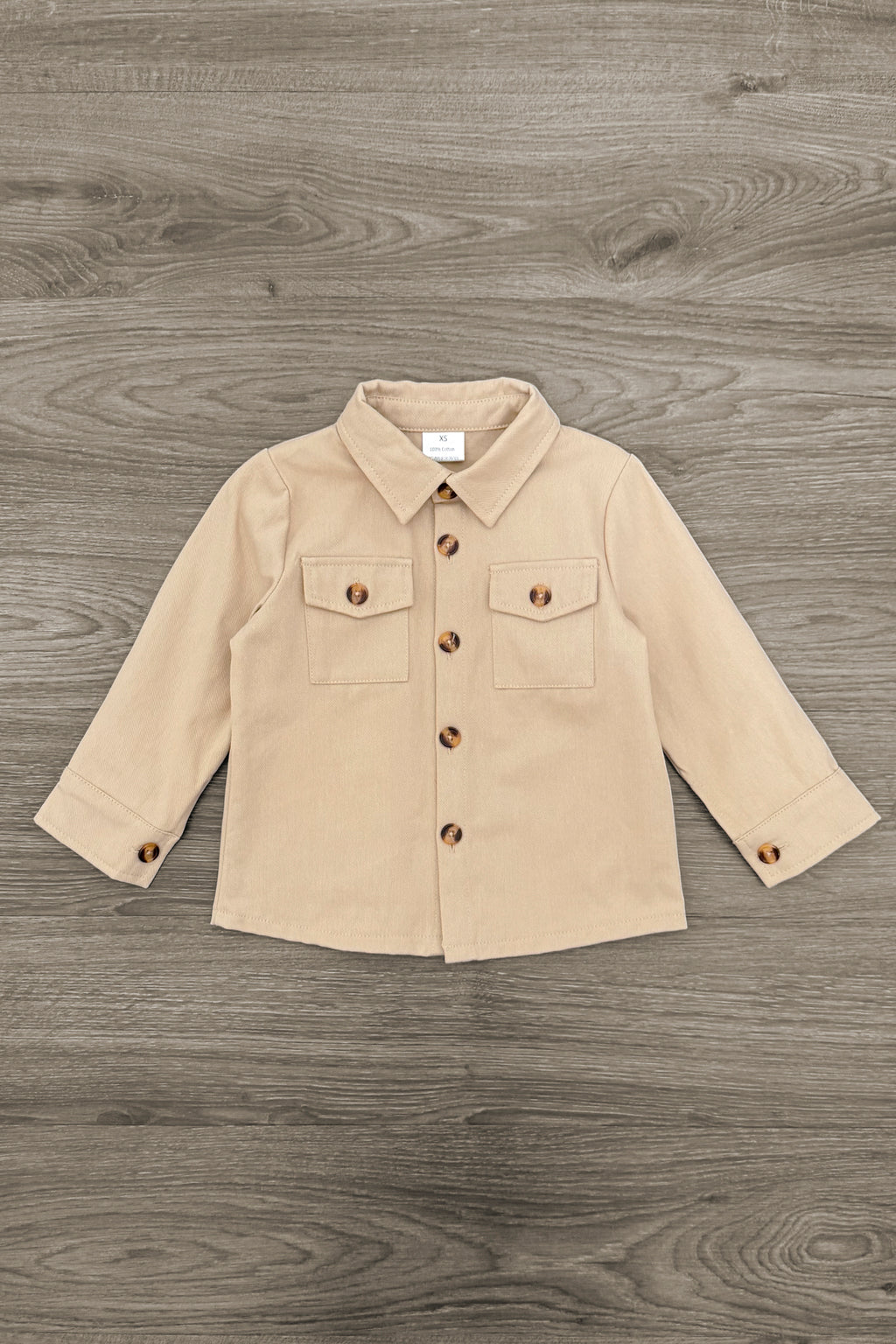 Family Burgundy Flannel & Khaki Button Down Top | Sparkle in Pink