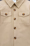Family Burgundy Flannel & Khaki Button Down Top | Sparkle in Pink