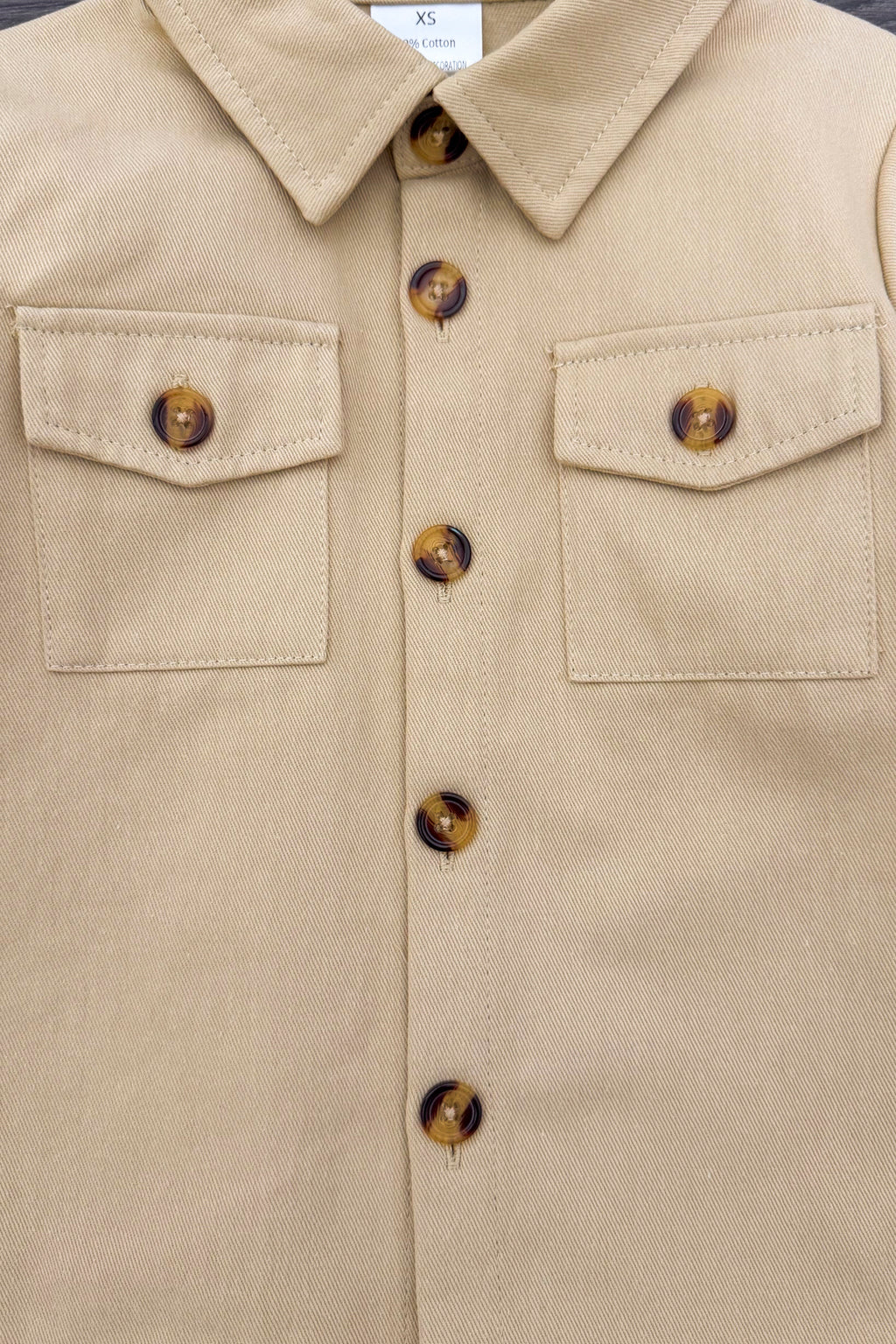 Family Burgundy Flannel & Khaki Button Down Top | Sparkle in Pink