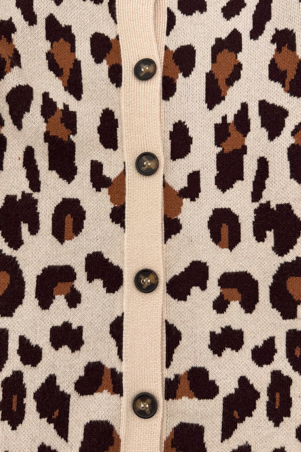 Leopard Button Down Cardigan | Sparkle in Pink