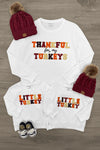Mom & Kid - "Thankful For My Turkeys & Little Turkey" Top | Sparkle in Pink