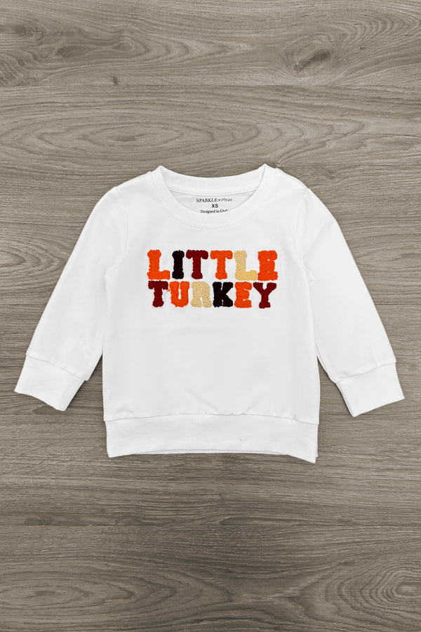 Mom & Kid - "Thankful For My Turkeys & Little Turkey" Top | Sparkle in Pink