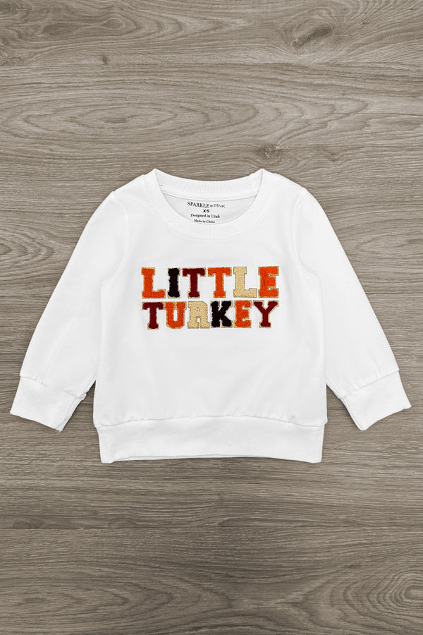 Mom & Kid - "Thankful For My Turkeys & Little Turkey" Top | Sparkle in Pink
