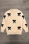 Mom & Me - Tan Bow Sweater & Pant Set | Sparkle in Pink
