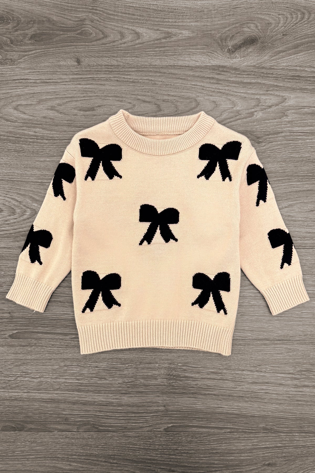 Mom & Me - Tan Bow Sweater & Pant Set