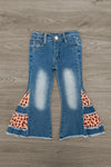 "Fall For Jesus..." Cheetah Denim Flare Set | Sparkle in Pink