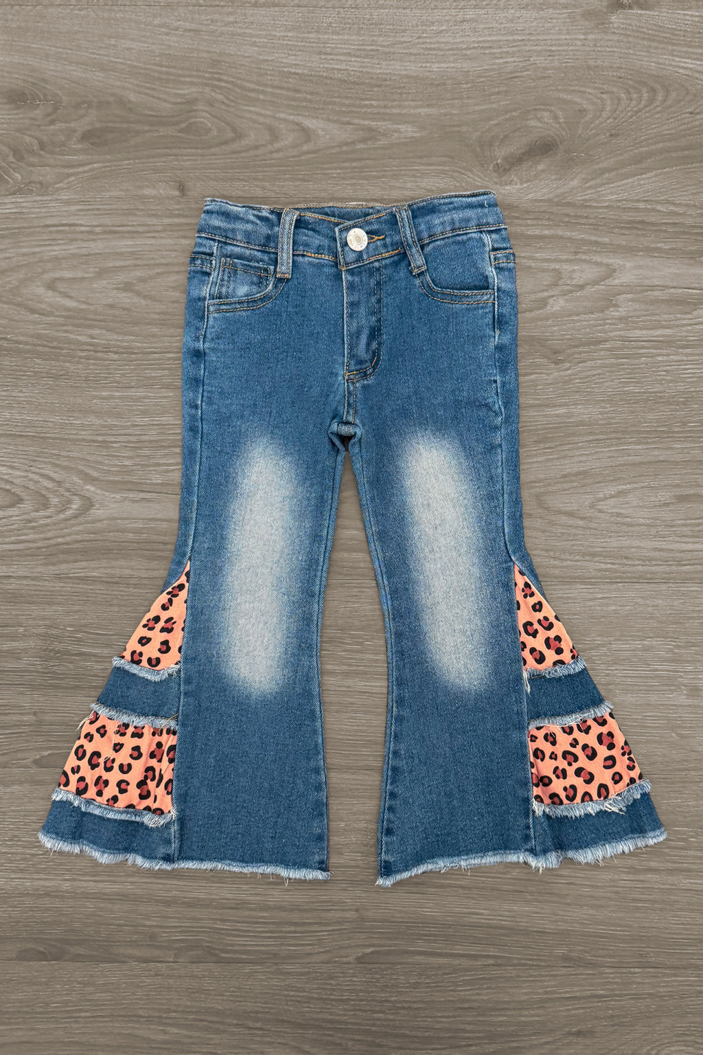 "Fall For Jesus..." Cheetah Denim Flare Set | Sparkle in Pink
