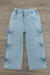 Mom & Me - Gray Bow Knit Sweater & Denim Pant Set | Sparkle in Pink