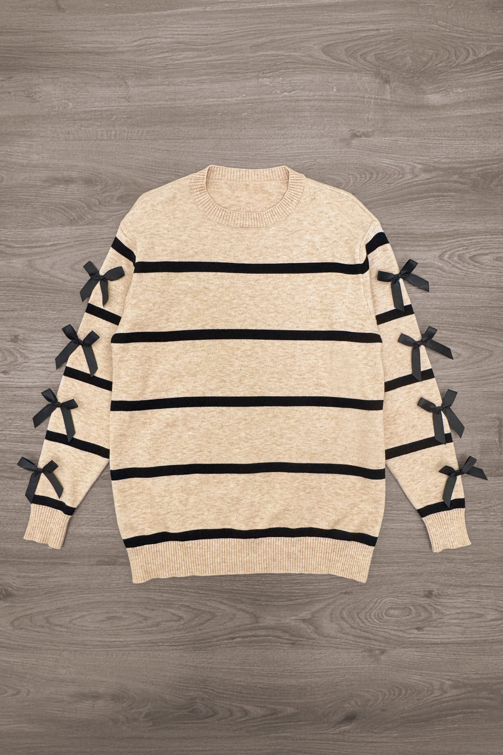 Mom & Me - Striped Bow Sweater & Denim Pant Set | Sparkle in Pink