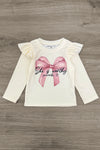"She Is Worthy" Sequin Bow Tutu Skirt Set | Sparkle in Pink