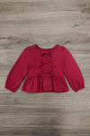 Burgundy Bow Thanksgiving Legging Set | Sparkle in Pink