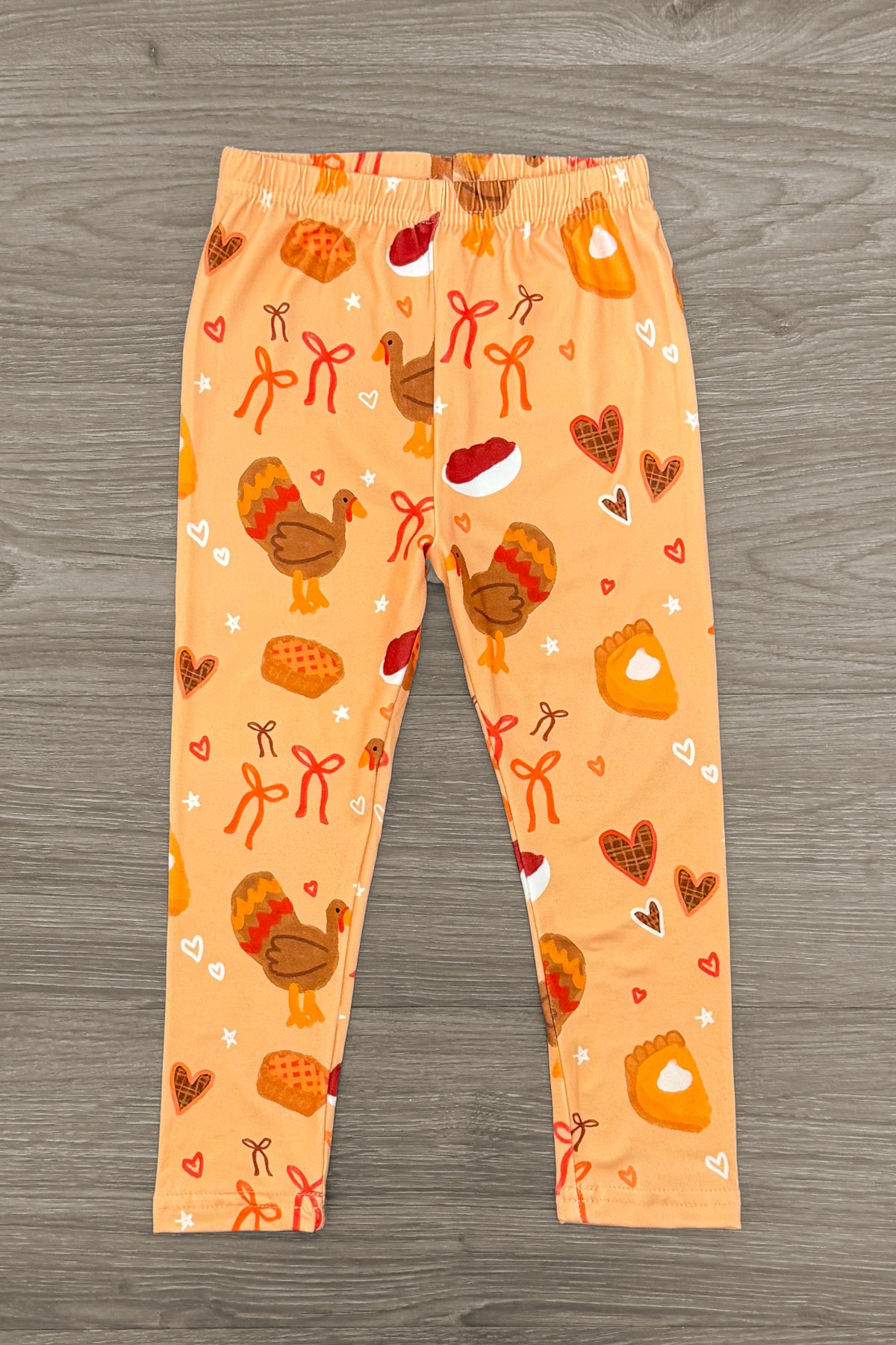 Burgundy Bow Thanksgiving Legging Set
