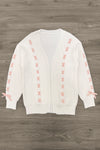 Mom & Me - Cream Lace-Up Bow Cardigan | Sparkle in Pink