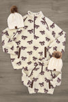 Mom & Me - Cream Bow Sherpa Pullover | Sparkle in Pink