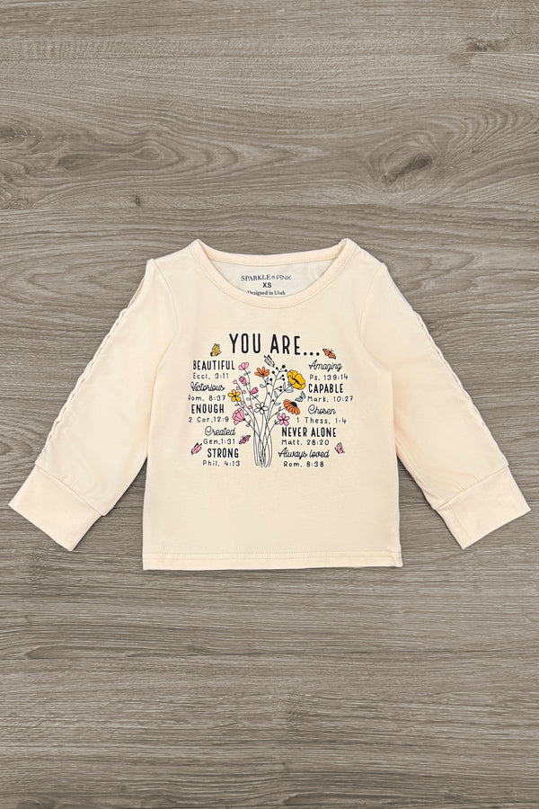 "You Are..." Brown Corduroy Flare Set | Sparkle in Pink