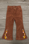 "You Are..." Brown Corduroy Flare Set | Sparkle in Pink