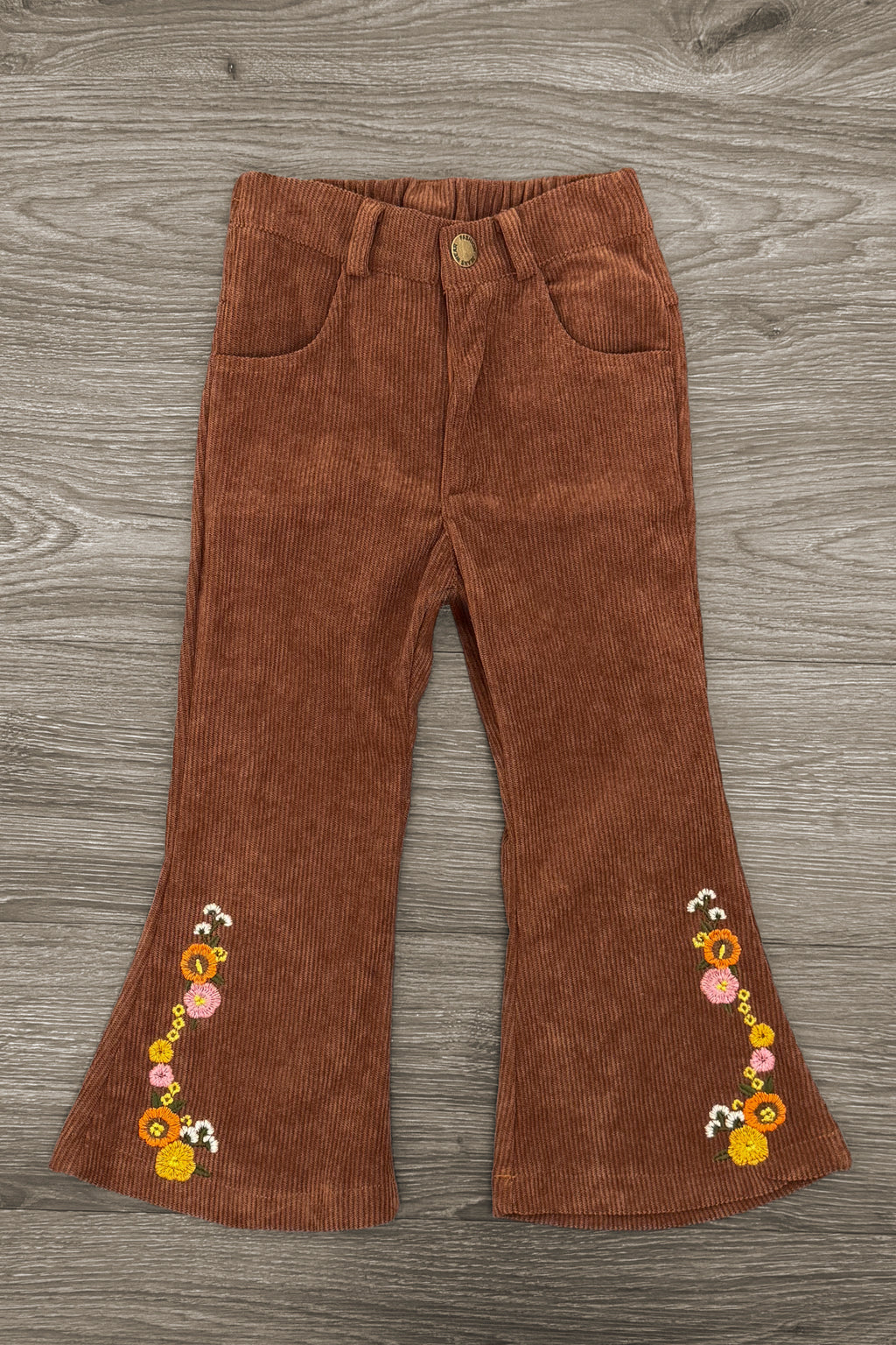 "You Are..." Brown Corduroy Flare Set | Sparkle in Pink