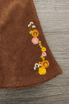 "You Are..." Brown Corduroy Flare Set | Sparkle in Pink