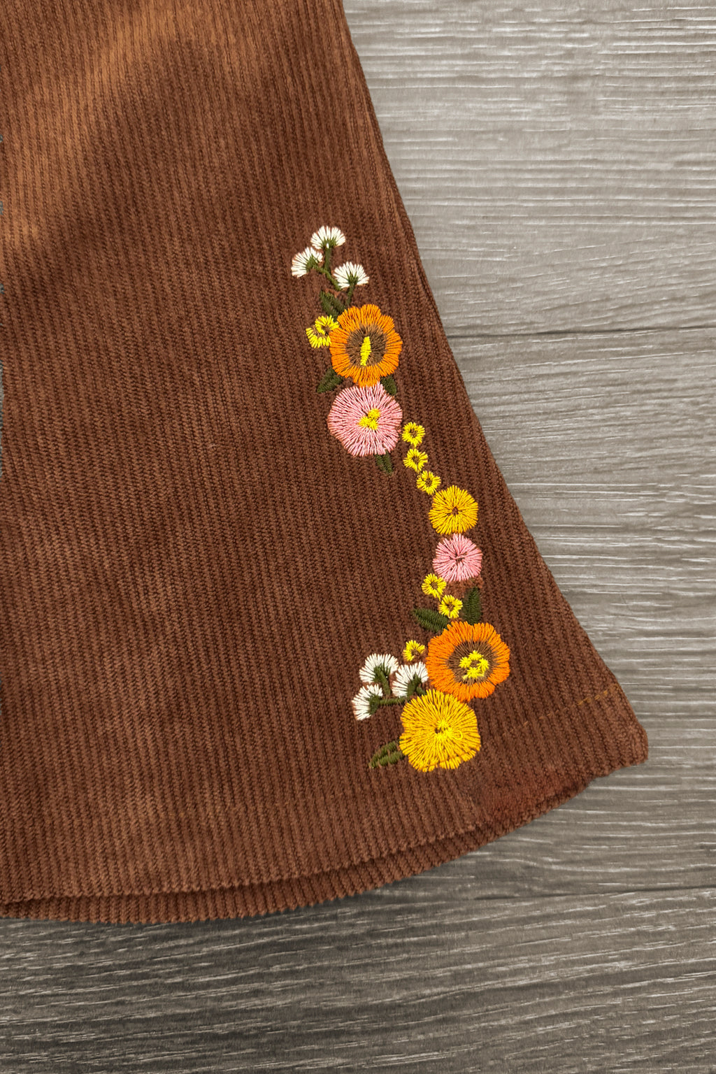 "You Are..." Brown Corduroy Flare Set | Sparkle in Pink