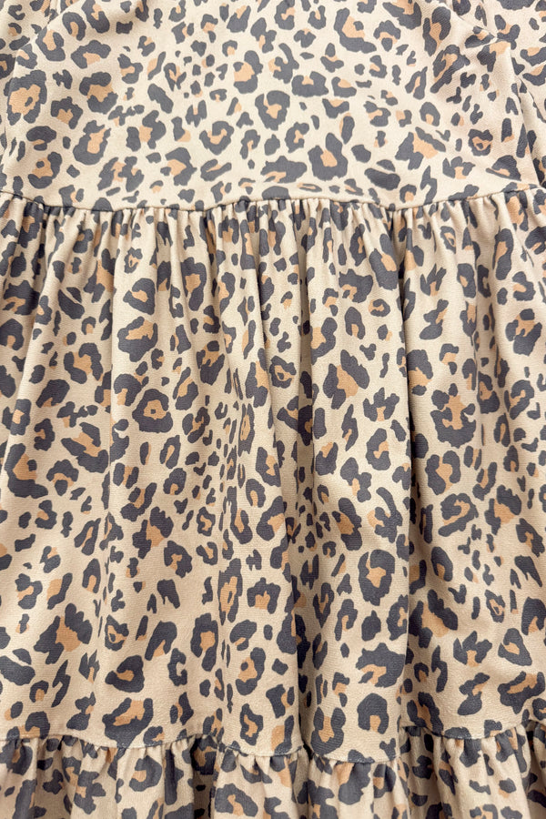Cheetah Print Suede Dress & Faux Fur Vest Set | Sparkle in Pink