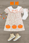 "Thankful" Floral Pumpkin Dress | Sparkle in Pink