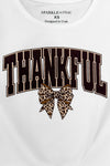 "Thankful" Cheetah Bow Denim Flare Set | Sparkle in Pink