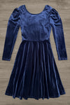 Family Navy Velvet Dress & Brown Gingham Button Down | Sparkle in Pink