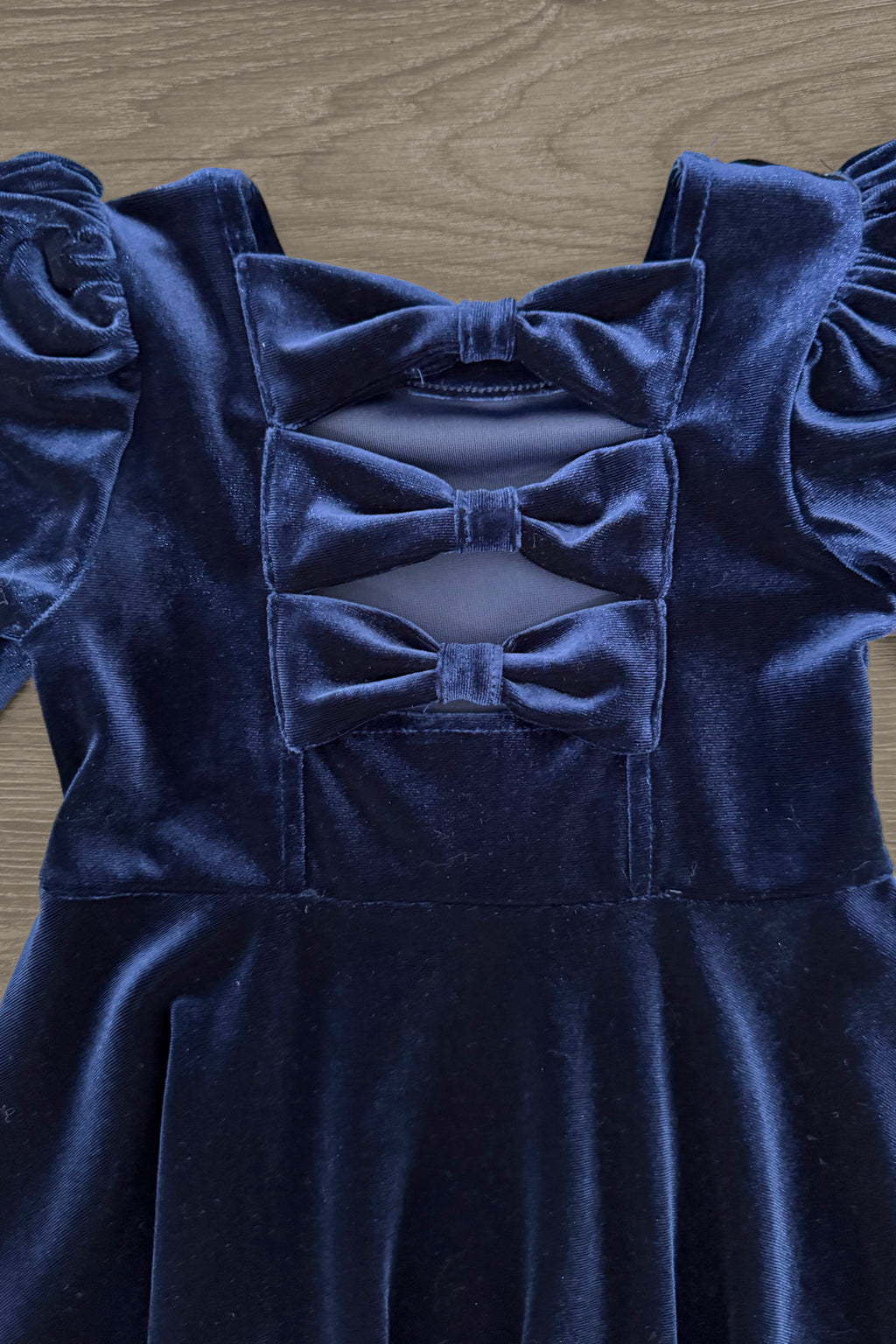 Family Navy Velvet Dress & Brown Gingham Button Down | Sparkle in Pink