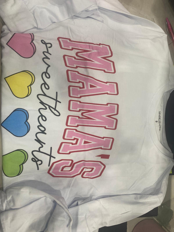 Mom & Kid - "Mama's Sweethearts & Sweet Heart" Top | Sparkle in Pink