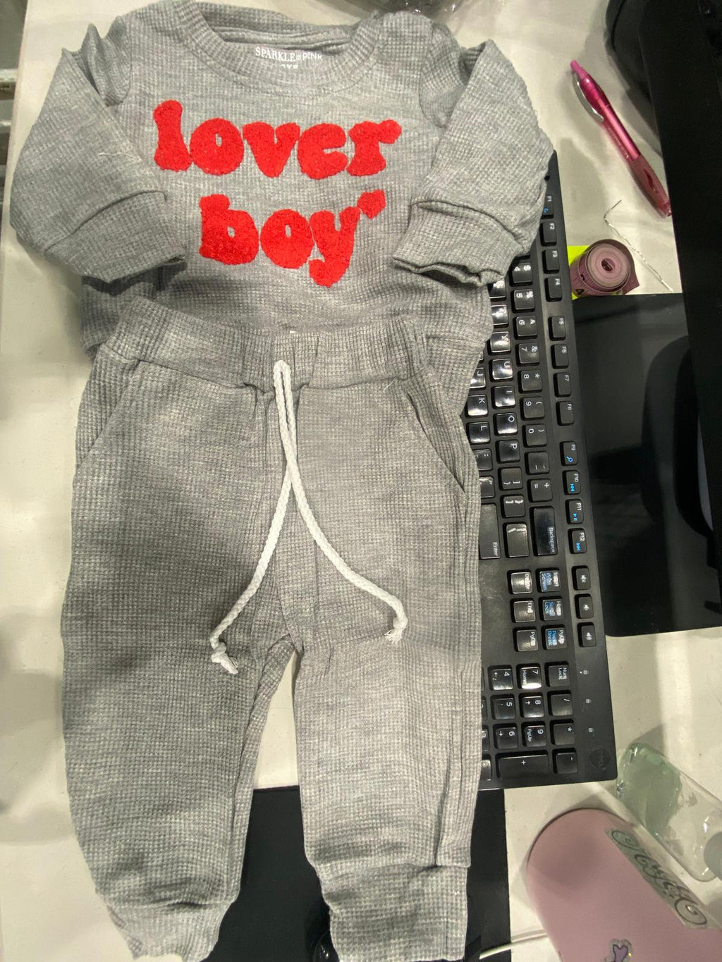 "Lover Boy" Waffle Knit Lounge Set