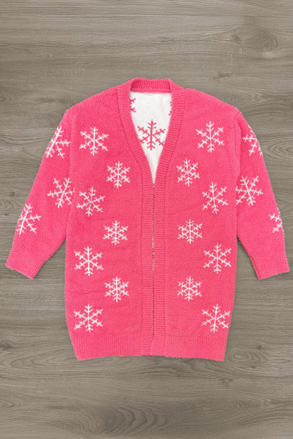 Mom & Me - Cozy Pink Snowflake Cardigan | Sparkle in Pink