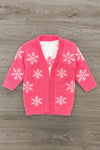 Mom & Me - Cozy Pink Snowflake Cardigan | Sparkle in Pink