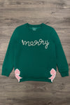 Mom & Me - "Merry" Green Pearl Top