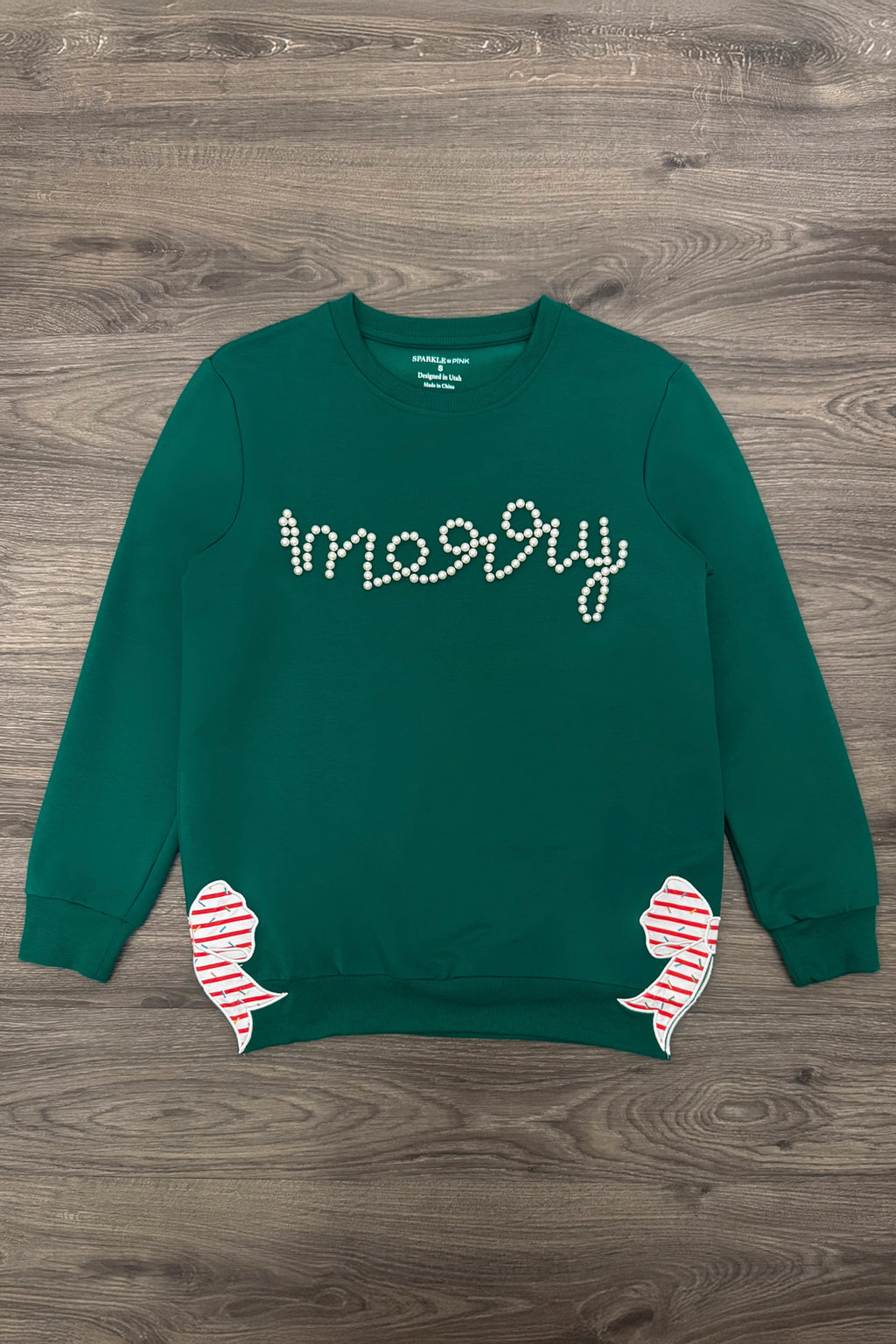 Mom & Me - "Merry" Green Pearl Top