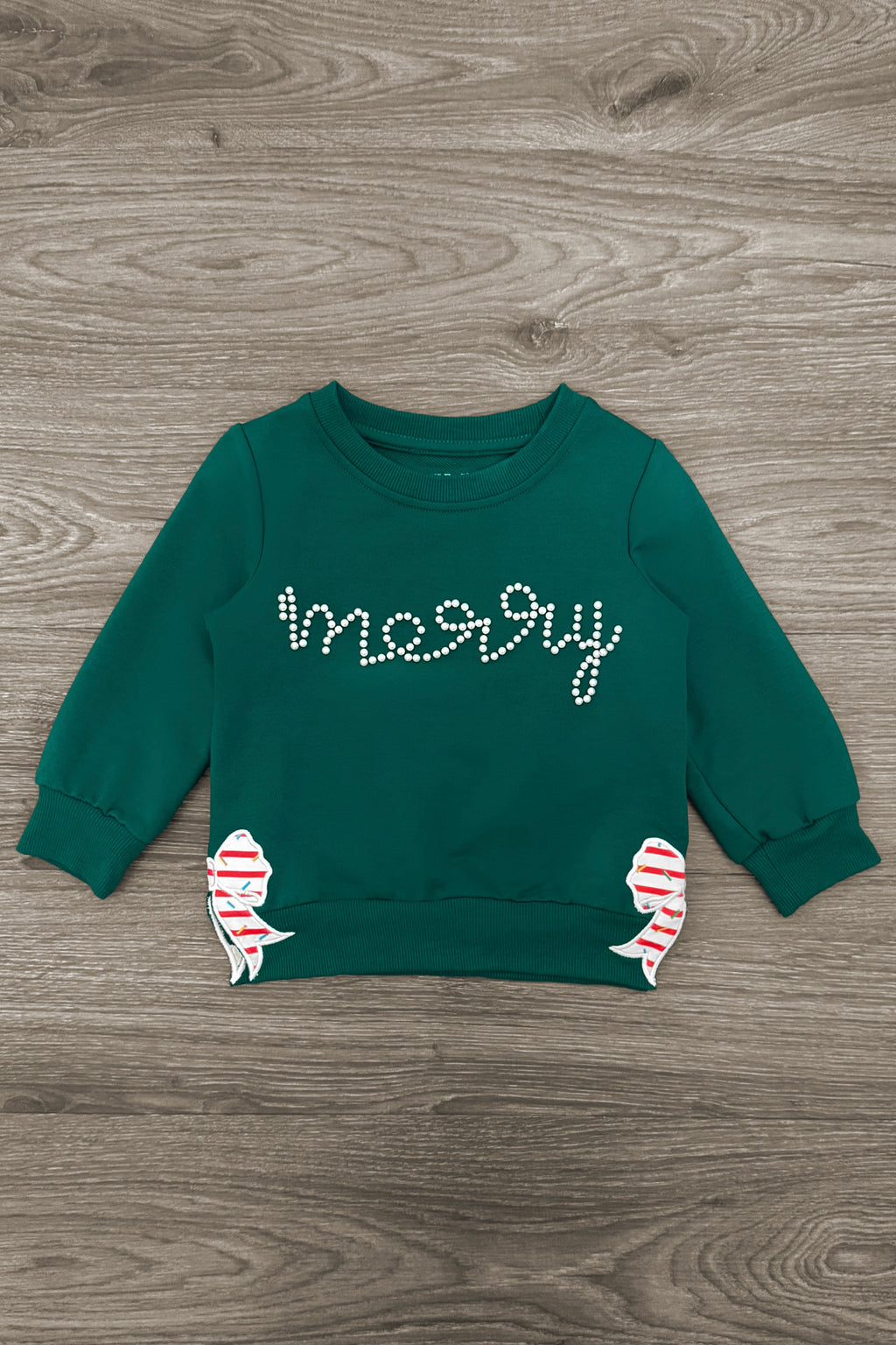 Mom & Me - "Merry" Green Pearl Top
