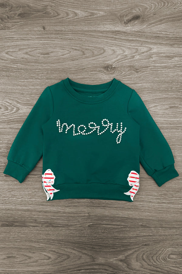 Mom & Me - "Merry" Green Pearl Top