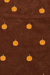 Brown Corduroy Pumpkin Overall Dress Set