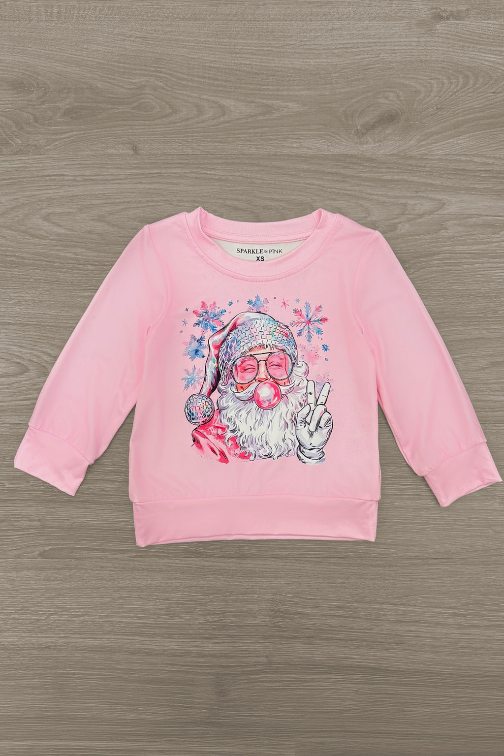 Pink Disco Santa Sequin Flare Set