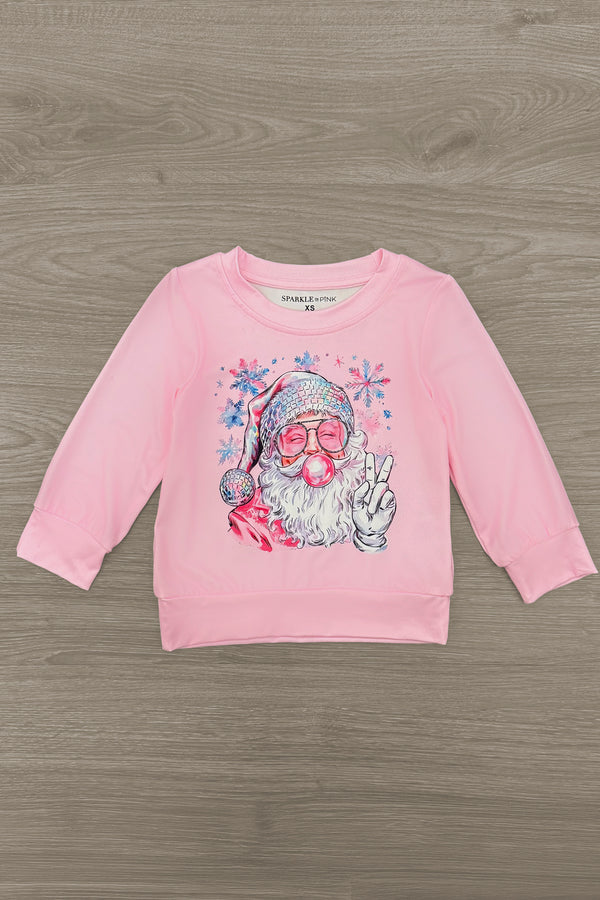 Pink Disco Santa Sequin Flare Set