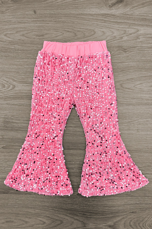 Pink Disco Santa Sequin Flare Set
