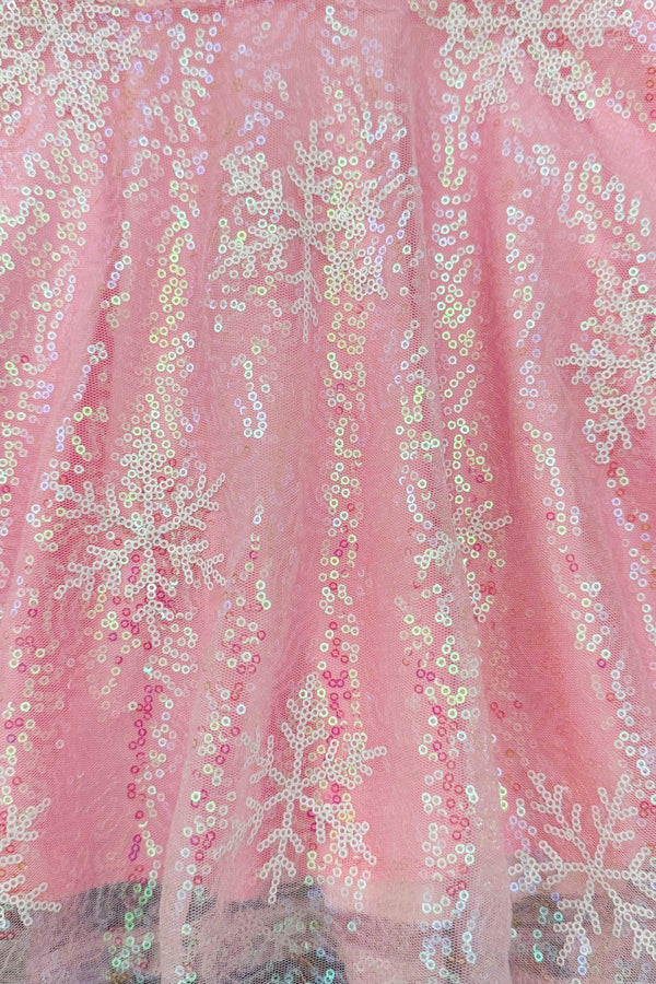 Pink Sequin Snowflake Dress