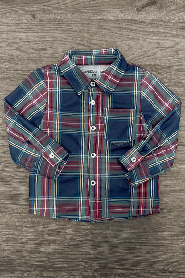 Family Green & Blue Plaid Dresses & Tops