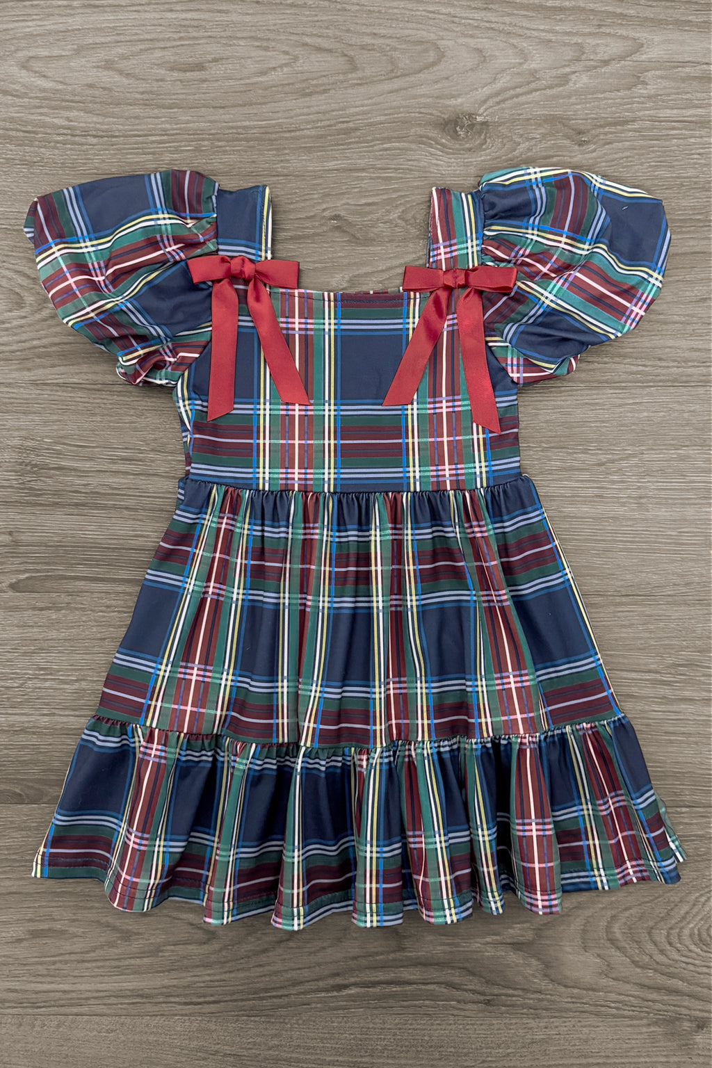 Family Green & Blue Plaid Dresses & Tops