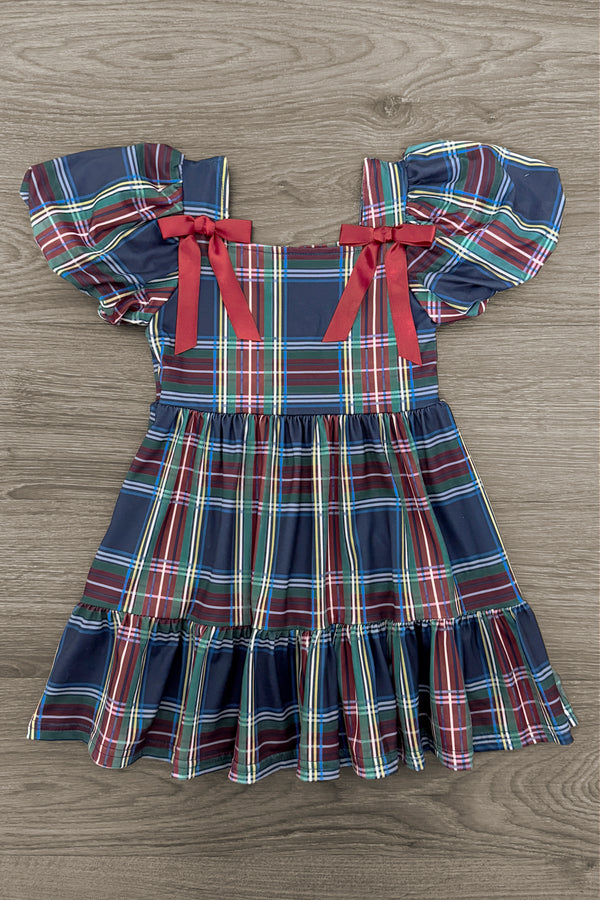 Family Green & Blue Plaid Dresses & Tops