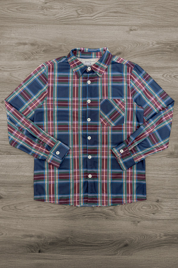 Family Green & Blue Plaid Dresses & Tops