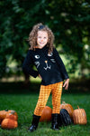 Black Cat Orange Plaid Hoodie Set - Sparkle in Pink