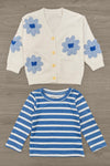 Mom & Me - Blue Flower Sweater Set