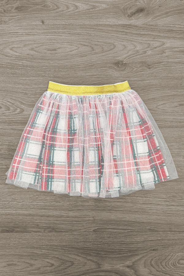 "Santa Baby" Plaid Tulle Skirt Set
